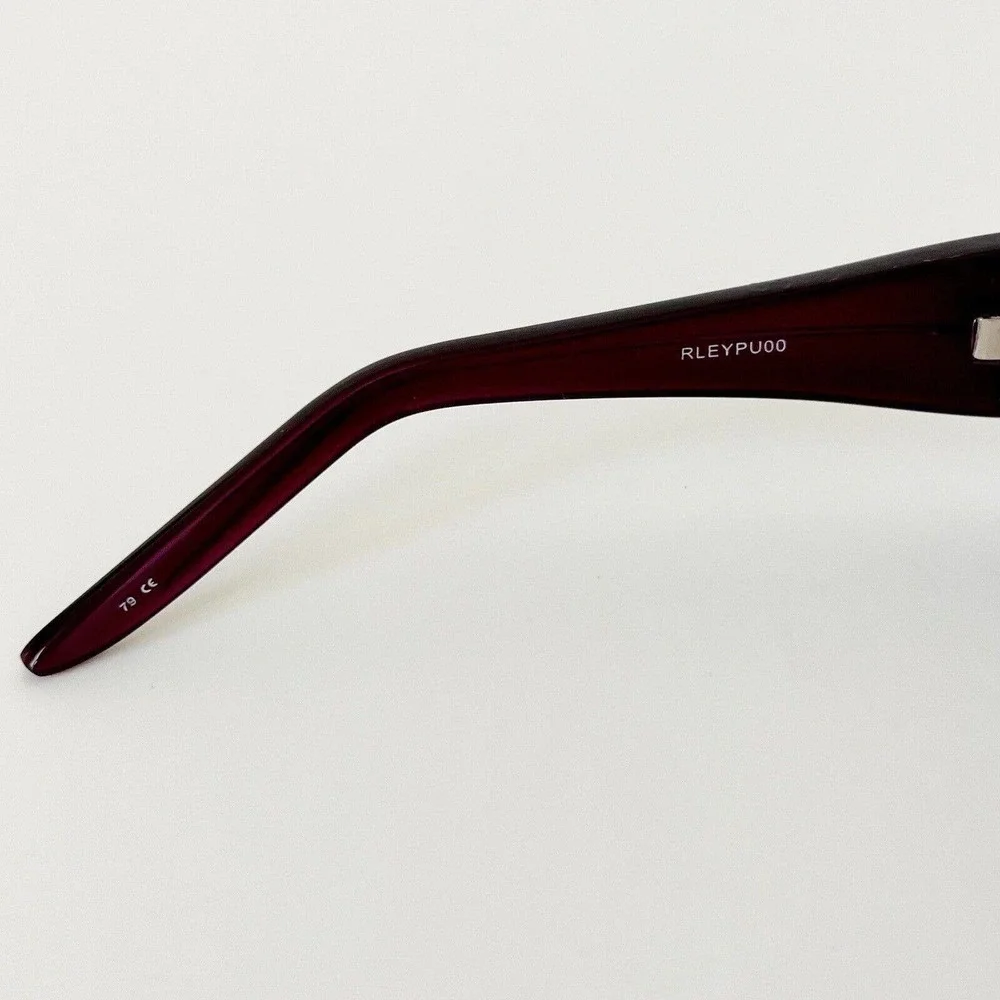Dana Buchman RLEYPU00 Dark Purple/Gray New Geometric Wrap Women's Sunglasses - Picture 7 of 8